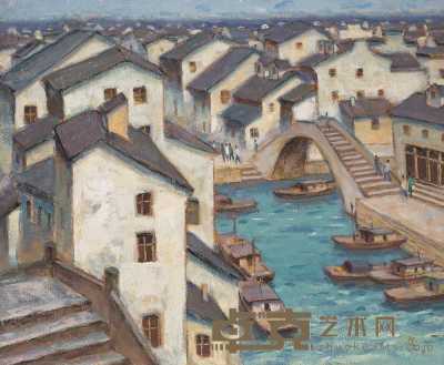 徐君萱 1997年 船埠 61×73cm